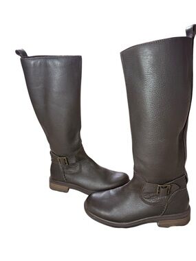 UGG Tall Dark Brown Riding Boots with Buckle Detail